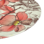Planche À Découper Style rétro Roses rouges Motif (Coin)