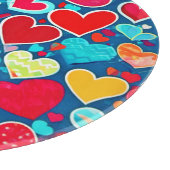 Planche À Découper Stylish Romance : Coeurs Chics Élégance (Coin)