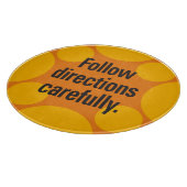 Planche À Découper Suivez les instructions avec soin Orange Spots (Coin)