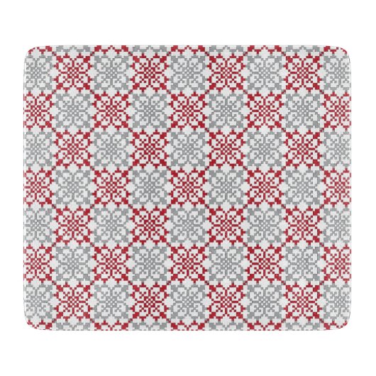 Planche À Découper SUN traditionnel letton motif géométrique III (Devant)