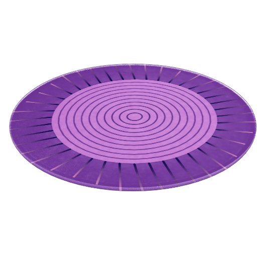 Planche À Découper Sunburst géométrique moderne - Amethyst Purple (Coin)