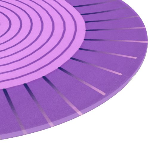 Planche À Découper Sunburst géométrique moderne - Amethyst Purple (Coin)