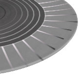 Planche À Découper Sunburst géométrique moderne - Hématite foncé gris (Coin)