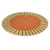 Planche À Découper Sunburst géométrique moderne - Mandarin Orange (Coin)