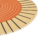 Planche À Découper Sunburst géométrique moderne - Mandarin Orange (Coin)