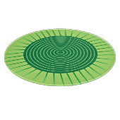 Planche À Découper Sunburst géométrique moderne - Vert émeraude et ch (Coin)