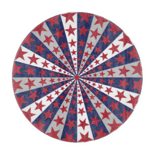 Planche À Découper Sunburst patriotique : Drapeau américain