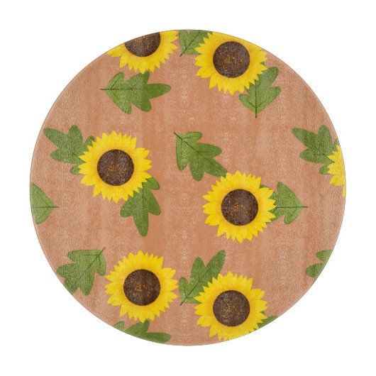 Planche À Découper Sunflower Pattern Design – Cute Floral Aesthetic (Devant)