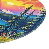 Planche À Découper Sunset Mountain Lake Majesty Art (Coin)