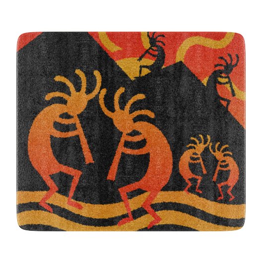 Planche À Découper Sunset Sud-Ouest du désert Kokopelli (Devant)