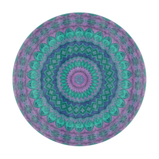 Planche À Découper Super Hippie Trippy Joyau coloré Mandala (Devant)