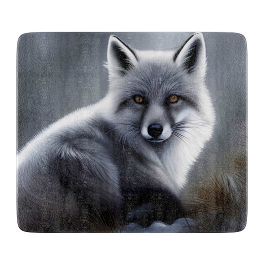 Planche À Découper Superbe Renard Artique (Devant)