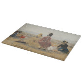 Planche À Découper Sur la plage Trouville 1887 par Eugene Boudin (Coin)