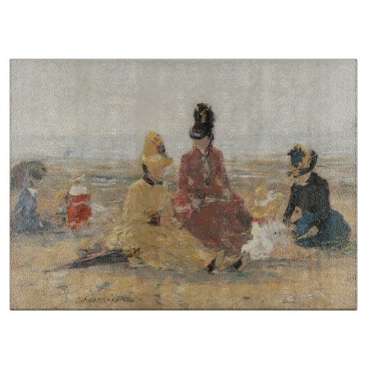 Planche À Découper Sur la plage Trouville 1887 par Eugene Boudin (Devant)