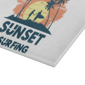 Planche À Découper Surf au coucher du soleil (Coin)