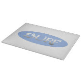 Planche À Découper Surf blanc bleu ovale (Coin)
