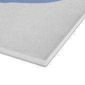 Planche À Découper Surf blanc bleu ovale (Coin)
