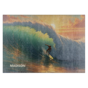 Planche À Découper Surfeur de nom personnalisé