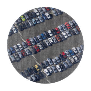 Planche À Découper Survol aérien du stationnement
