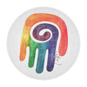 Planche À Découper Swirl Hamsa Prism Art Challah Platy
