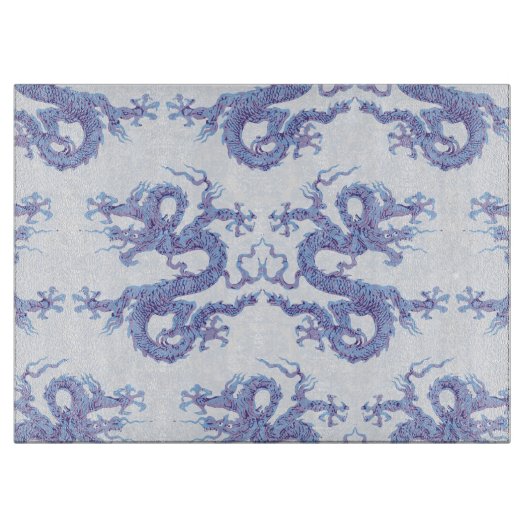 Planche À Découper Swirling Dragon in Blue and Purple (Devant)