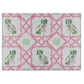 Planche À Découper Swoon Staffordshire Dogs Trellis Pink and Green (Devant)