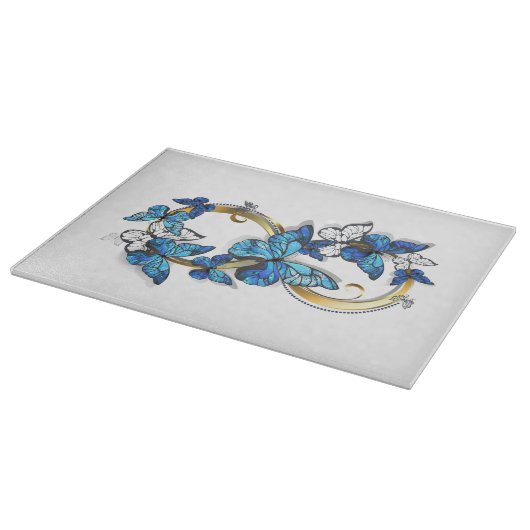 Planche À Découper Symbol Infinity of Blue Morpho Butterflies (Coin)