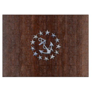 Planche À Découper Symbole d'Ancre des étoiles du pavillon nautique