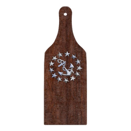 Planche À Découper Symbole d'Ancre des étoiles du pavillon nautique (Devant)