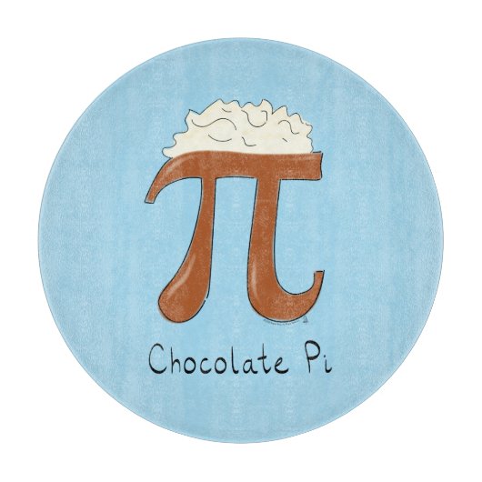 Planche À Découper Symbole de chocolat amusant Pi enseignant math (Devant)