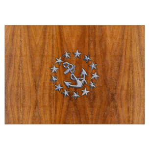 Planche À Découper Symbole de pavillon de yacht sur impression en boi