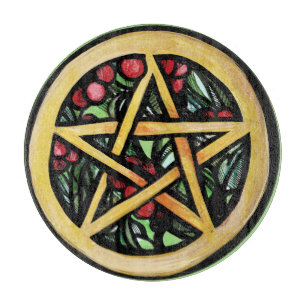 Planche À Découper Symbole de solstice hivernal Yule Pentacle Pagan