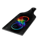 Planche À Découper Symbole d'infini avec plume arc-en-ciel (Coin)