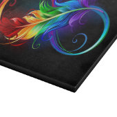 Planche À Découper Symbole d'infini avec plume arc-en-ciel (Coin)