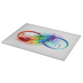 Planche À Découper Symbole d'infini avec plume arc-en-ciel (Coin)