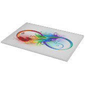 Planche À Découper Symbole d'infini avec plume arc-en-ciel (Coin)