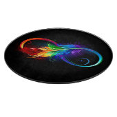 Planche À Découper Symbole d'infini avec plume arc-en-ciel (Coin)
