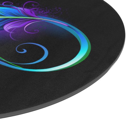 Planche À Découper Symbole d'infini avec plume arc-en-ciel (Coin)