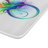 Planche À Découper Symbole d'infini avec plume arc-en-ciel (Coin)