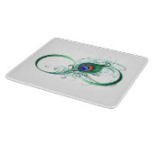 Planche À Découper Symbole d'infini avec plume de paon (Coin)