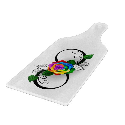 Planche À Découper Symbole d'infini avec Rose arc-en-ciel (Coin)