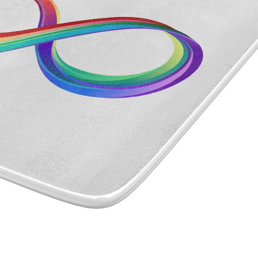 Planche À Découper Symbole d'infinité arc-en-ciel stratifié (Coin)