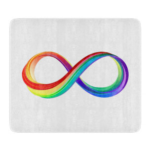 Planche À Découper Symbole d'infinité arc-en-ciel stratifié