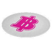 Planche À Découper Symbole du baht rose ฿ Argent thaïlandais devise ฿ (Coin)