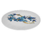 Planche À Découper Symbole infini de papillons Morpho bleus (Coin)