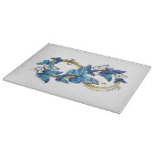 Planche À Découper Symbole infini de papillons Morpho bleus (Coin)