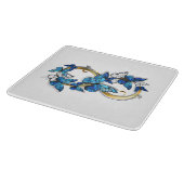 Planche À Découper Symbole infini de papillons Morpho bleus (Coin)