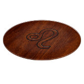 Planche À Découper Symbole Leo Zodiac en bois de mahogany (Coin)