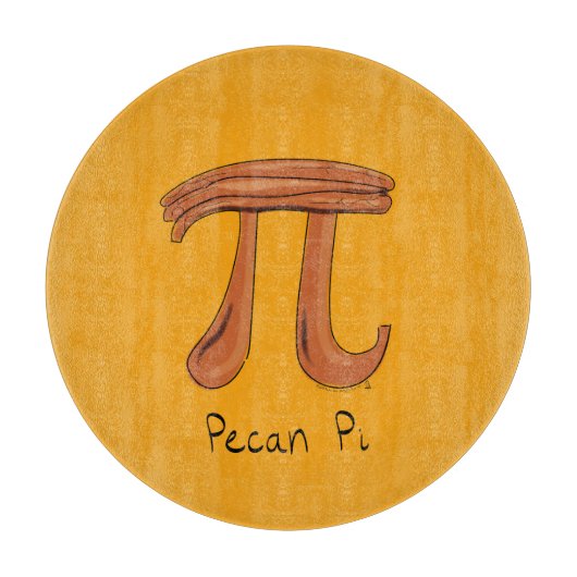 Planche À Découper Symbole Pecan Pi mignon Math enseignant cadeau (Devant)