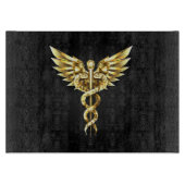 Planche À Découper Symbole Polygonal Or Caduceus (Devant)